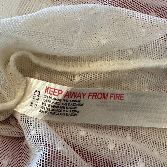 Free People Sheer Mock Neck Long Sleeve Layering Top Size Medium - Picture 8 of 9